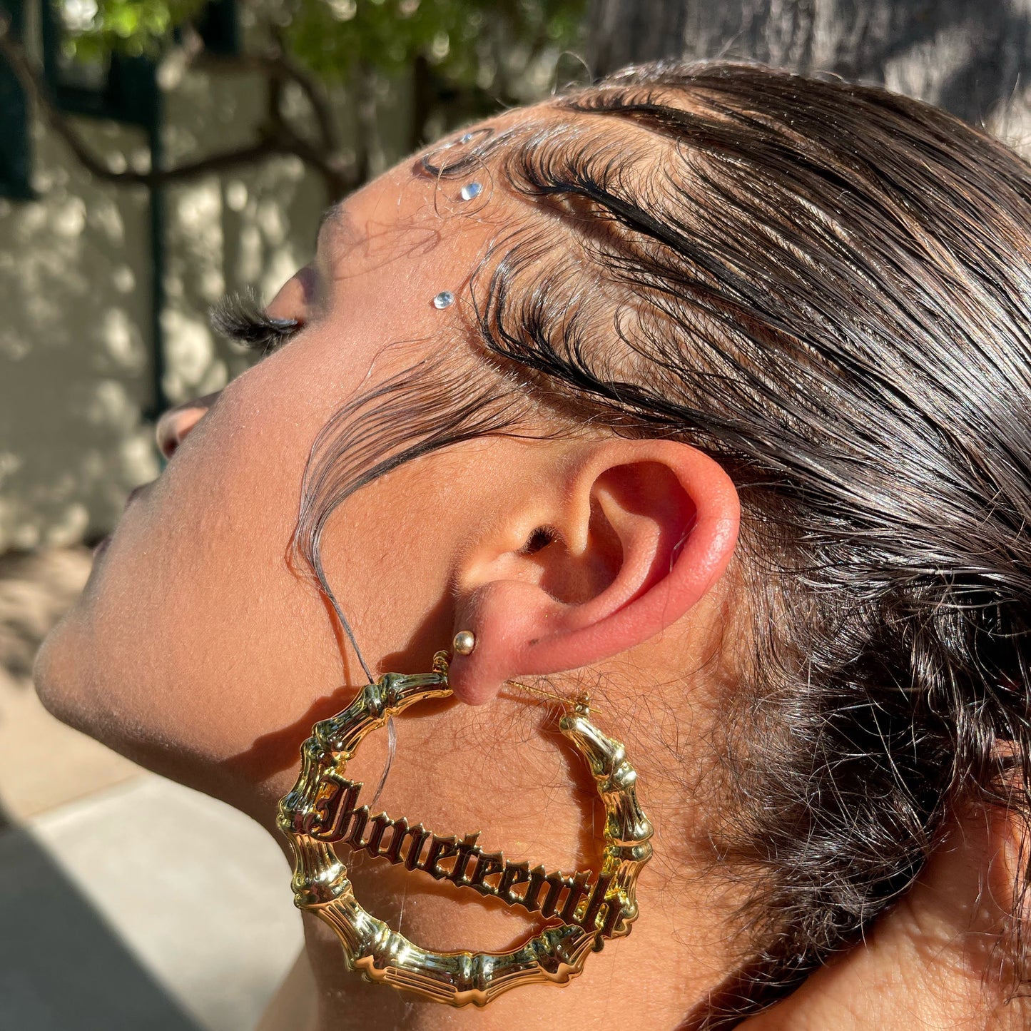 Juneteenth Bamboo Hoop Earrings *Pre-Sale*