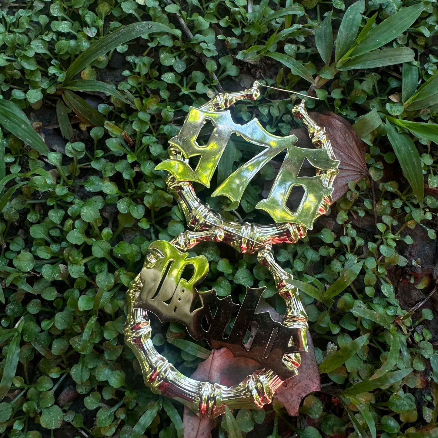 Personalize Bamboo Hoop Earrings