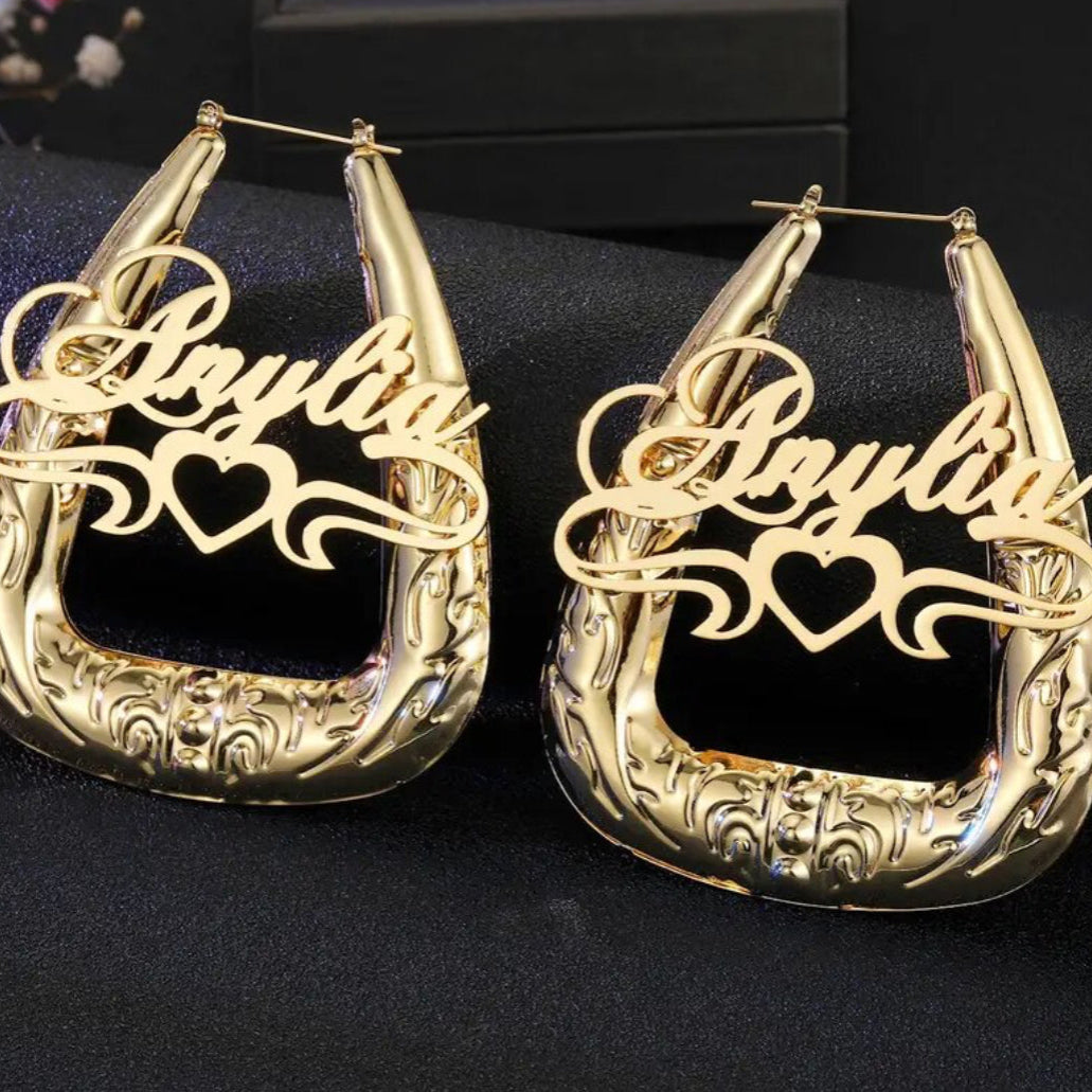 Personalize 70mm Door Knocker Earrings