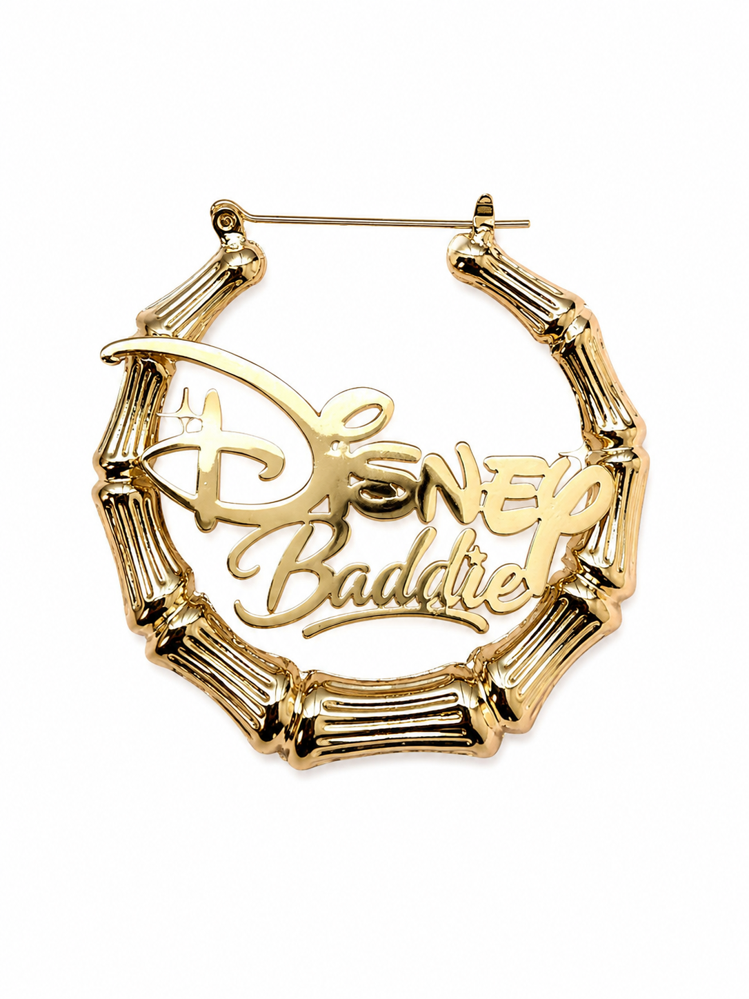 Made to order Inspired Disney Baddie hoop earrings.