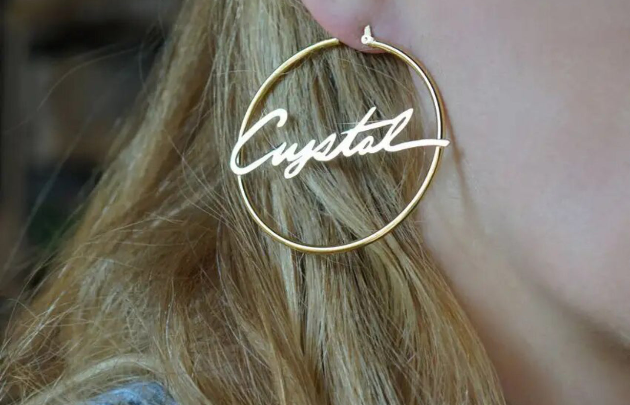 Personalize Classic hoop earrings