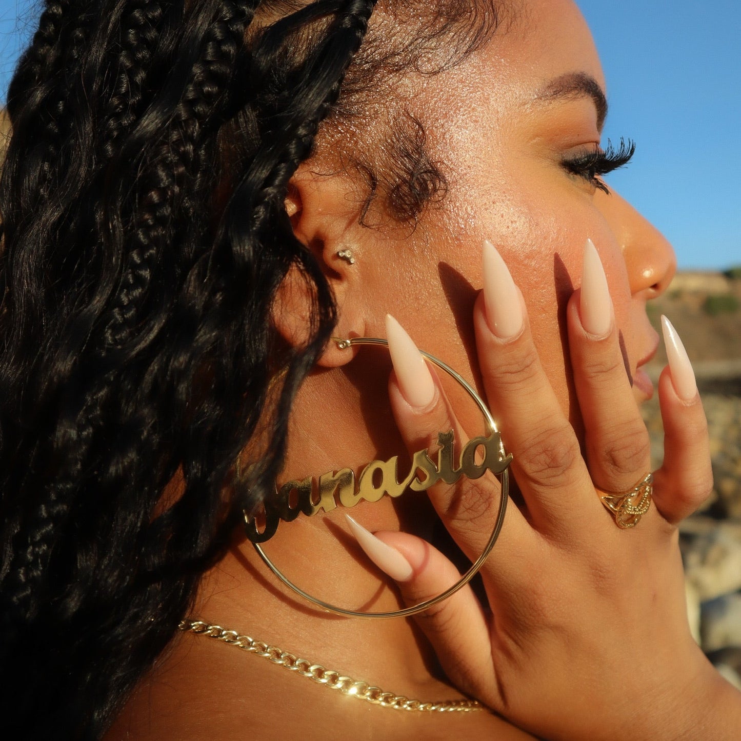 Personalize Classic hoop earrings